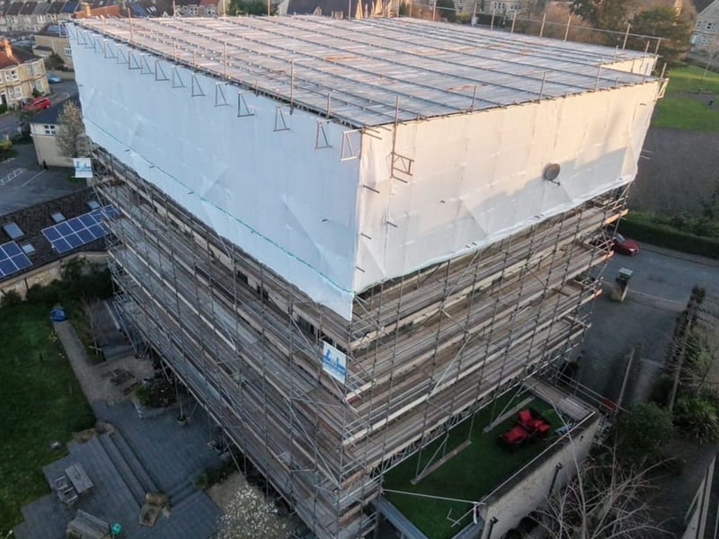 Temporary Roof — Fully Sheeted, Lower Oldfield Park